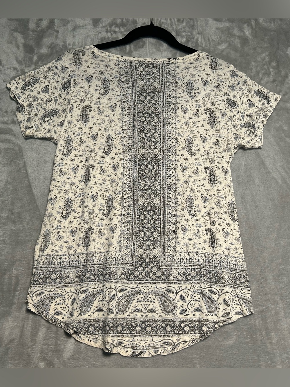 Lucky Brand Scoop Neck T Shirt Women’s Medium Beige Cotton Modal Boho